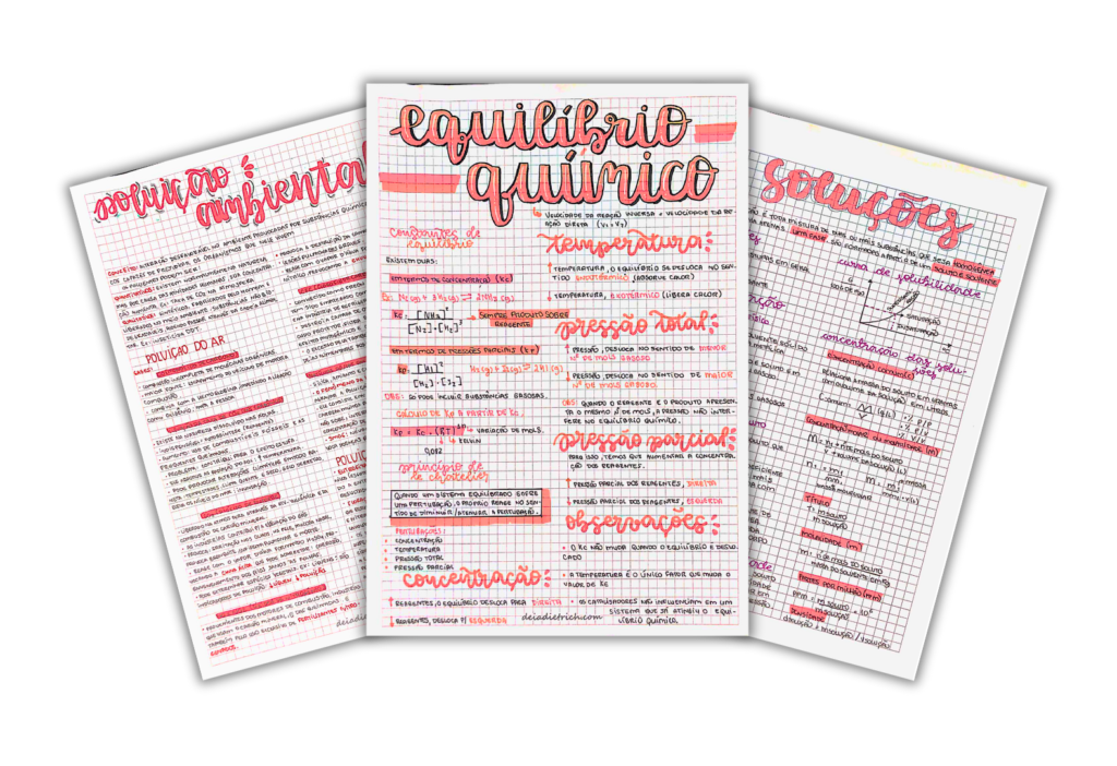 Exemplos de resumos do Pack ENEM - conteúdo organizado e visual para estudos